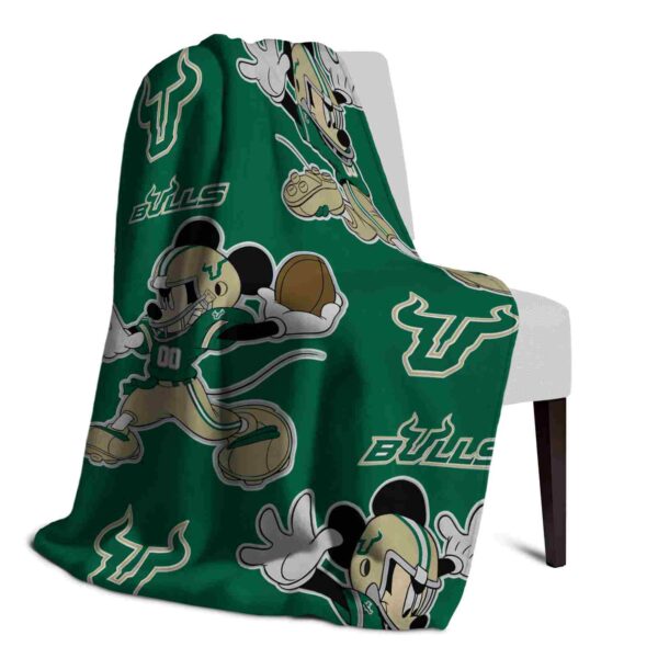customized south florida bulls mickey green blanket top rated