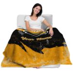 customized southern miss golden eagles grunge streaks black blanket best selling