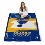 customized st louis blues paint strokes blue white blanket high quality