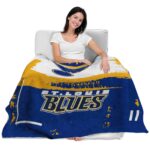 customized st louis blues paint strokes blue white blanket latest model