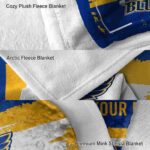 customized st louis blues paint strokes blue white blanket premium grade