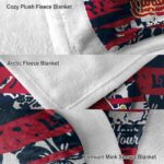 customized st louis cardinals floral stripes red white blanket premium grade