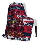 customized st louis cardinals floral stripes red white blanket top rated