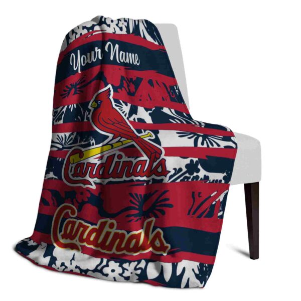 customized st louis cardinals floral stripes red white blanket top rated