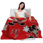 customized tampa bay buccaneers mickey red blanket best selling