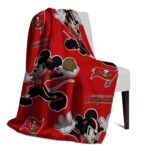 customized tampa bay buccaneers mickey red blanket best selling