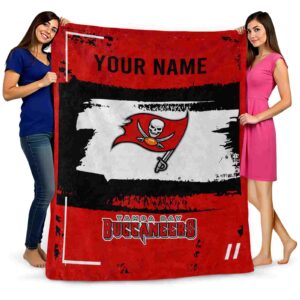 customized tampa bay buccaneers paint strokes red white blanket fashion forward