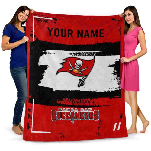 customized tampa bay buccaneers paint strokes red white blanket fashion forward