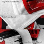 customized tampa bay buccaneers paint strokes red white blanket best selling