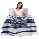 customized tampa bay lightning floral stripes blue white blanket latest model
