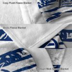 customized tampa bay lightning floral stripes blue white blanket premium grade