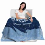 customized tampa bay rays grunge streaks navy blanket best selling