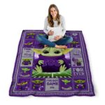customized tcu horned frogs baby yoda purple blanket best selling