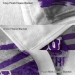 customized tcu horned frogs grunge streaks purple blanket best selling
