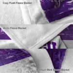 customized tcu horned frogs grunge texture purple white blanket best selling
