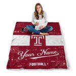 customized temple owls grunge texture red white blanket best selling