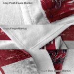 customized temple owls grunge texture red white blanket best selling