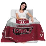 customized temple owls paint strokes red white blanket best selling