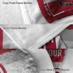customized temple owls paint strokes red white blanket best selling