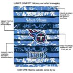 customized tennessee titans floral stripes navy white blanket new arrival
