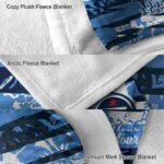 customized tennessee titans floral stripes navy white blanket premium grade