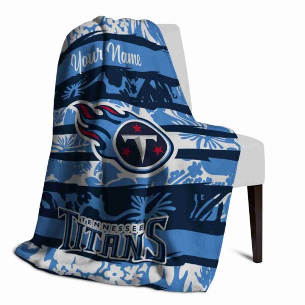 customized tennessee titans floral stripes navy white blanket top rated