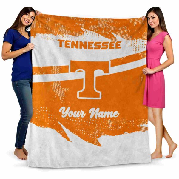 customized tennessee volunteers grunge streaks orange blanket fashion forward