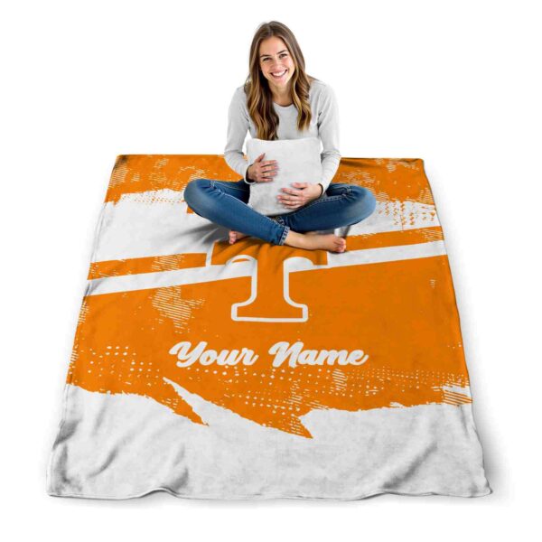 customized tennessee volunteers grunge streaks orange blanket high quality
