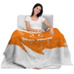 customized tennessee volunteers grunge streaks orange blanket latest model