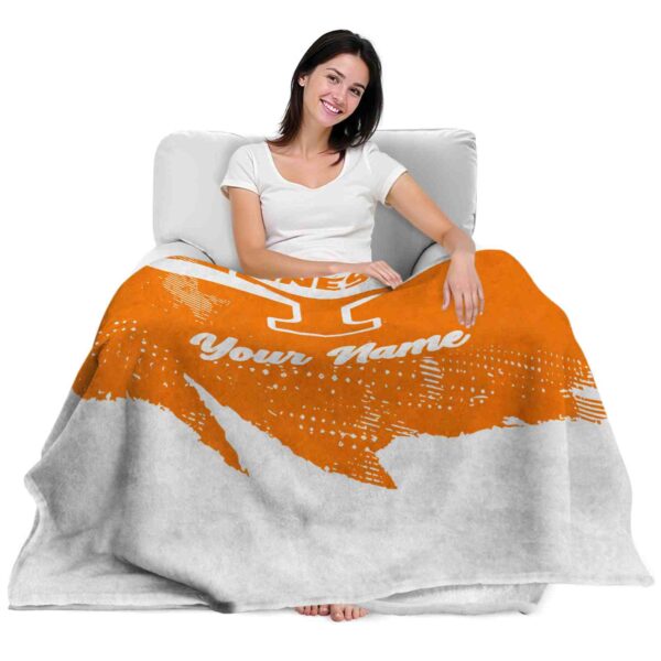 customized tennessee volunteers grunge streaks orange blanket latest model