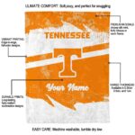 customized tennessee volunteers grunge streaks orange blanket new arrival