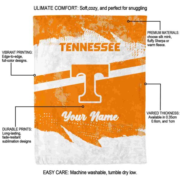 customized tennessee volunteers grunge streaks orange blanket new arrival