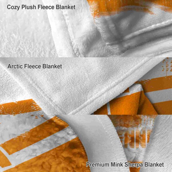 customized tennessee volunteers grunge streaks orange blanket premium grade