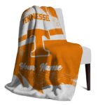 customized tennessee volunteers grunge streaks orange blanket top rated