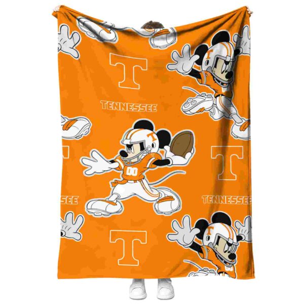 customized tennessee volunteers mickey orange blanket best selling