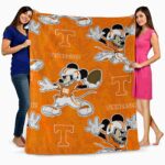 customized tennessee volunteers mickey orange blanket fashion forward