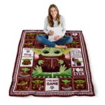 customized texas am aggies baby yoda maroon blanket best selling