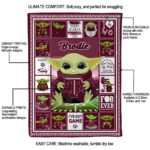 customized texas am aggies baby yoda maroon blanket best selling
