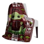 customized texas am aggies baby yoda maroon blanket best selling