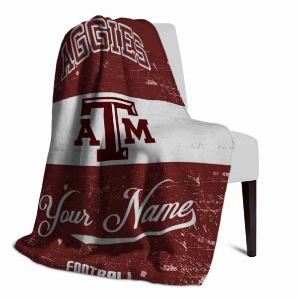 customized texas am aggies grunge texture maroon white blanket top rated