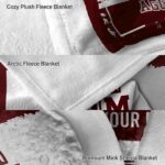 customized texas am aggies paint strokes maroon white blanket best selling