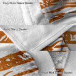 customized texas longhorns floral stripes orange white blanket best selling