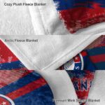 customized texas rangers grunge streaks blue blanket premium grade