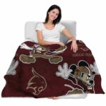 customized texas state bobcats mickey maroon blanket best selling