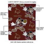 customized texas state bobcats mickey maroon blanket best selling
