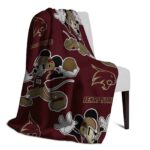 customized texas state bobcats mickey maroon blanket best selling
