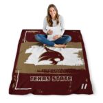 customized texas state bobcats paint strokes maroon white blanket best selling