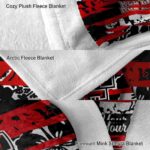 customized texas tech red raiders floral stripes red white blanket best selling