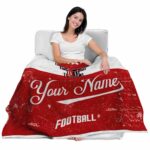 customized texas tech red raiders grunge texture red white blanket latest model
