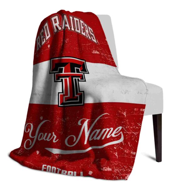 customized texas tech red raiders grunge texture red white blanket top rated